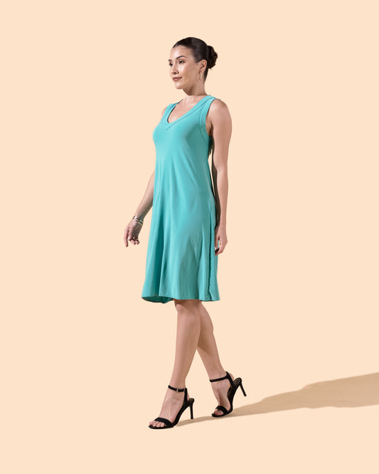 Robe courte col V - Amélia