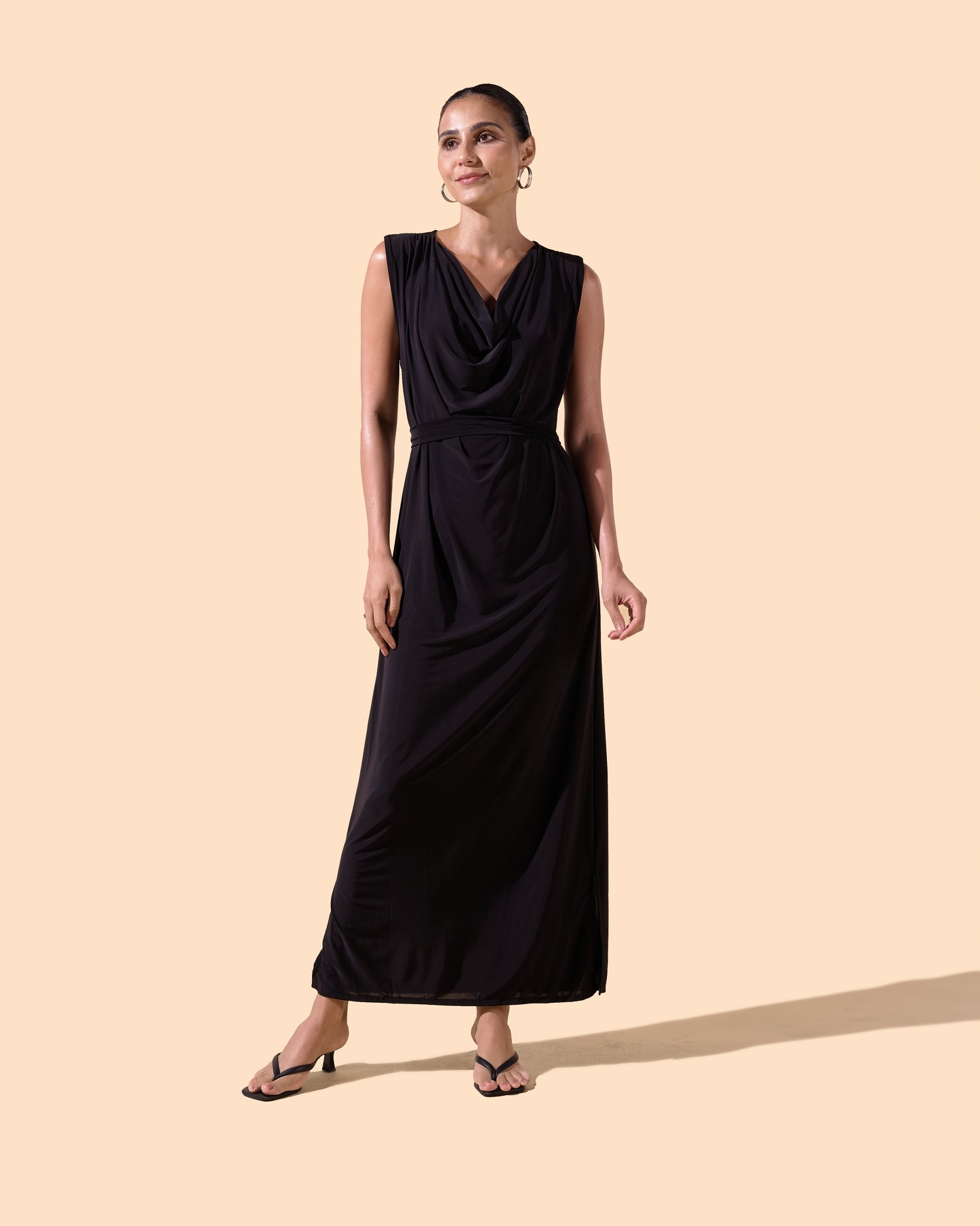 Robe longue col bénitier - Belina