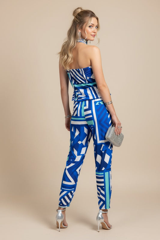 Combinaison pantalon bustier fluide – Petra