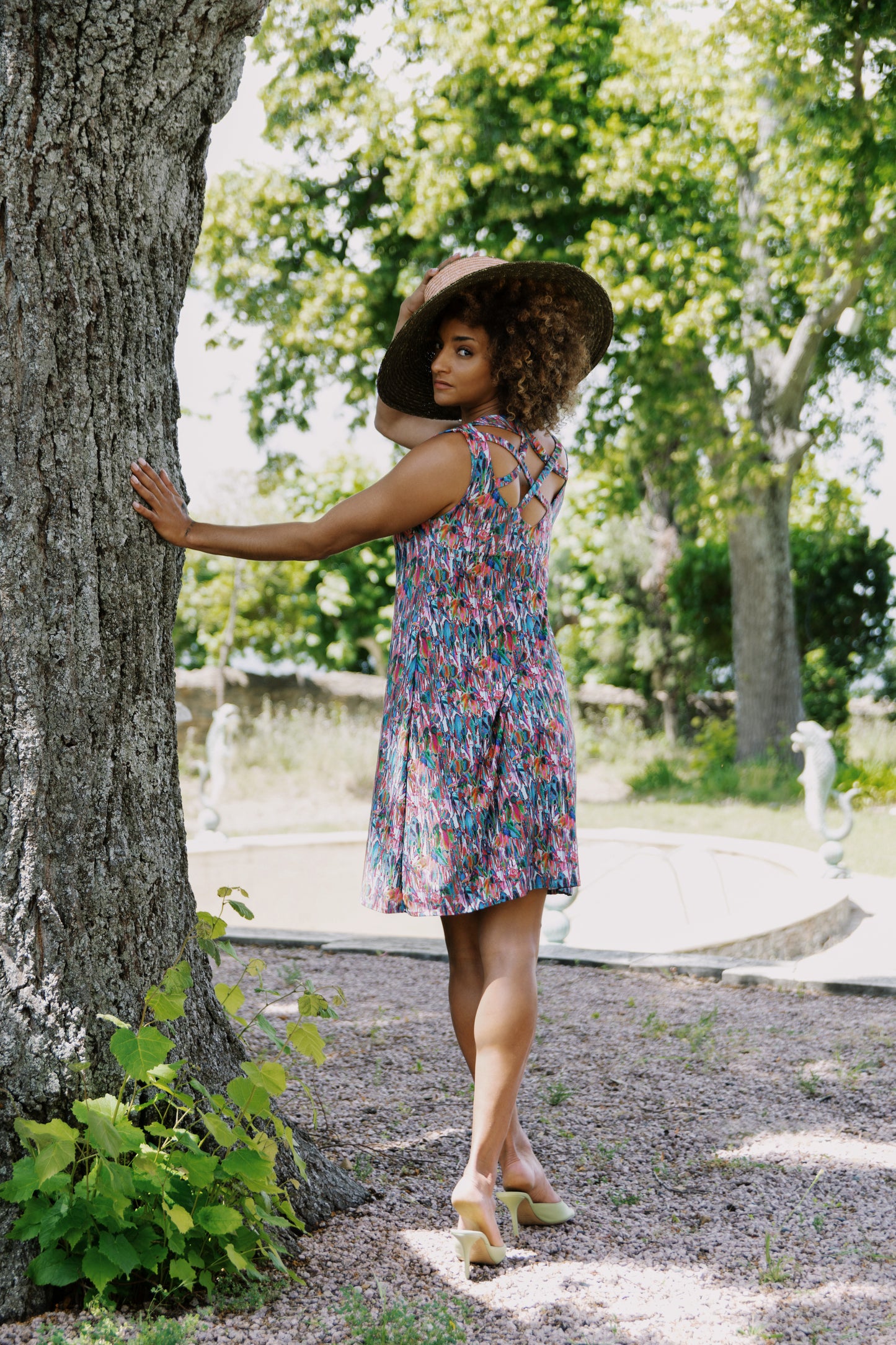 Robe courte col V - Amélia