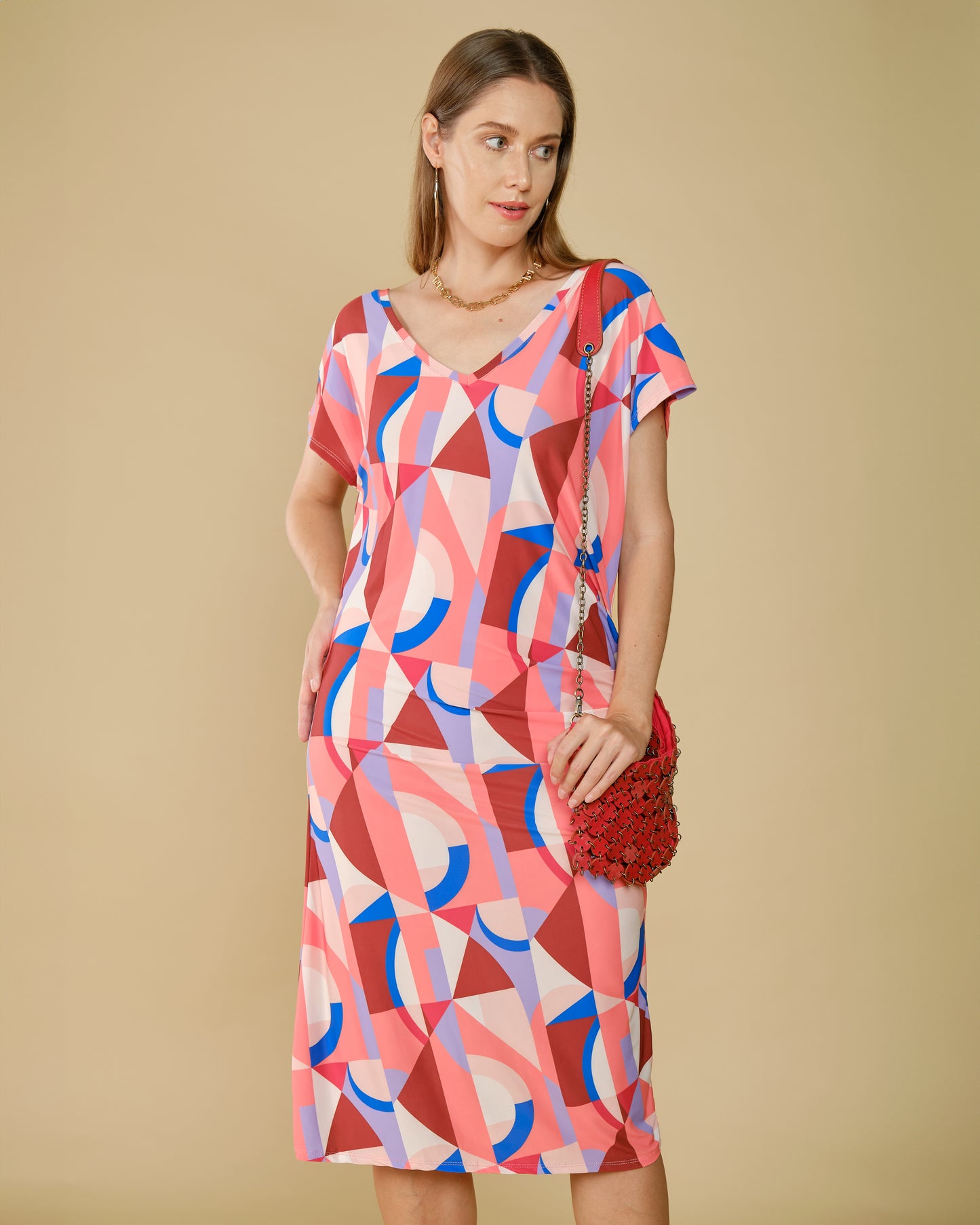 robe-motif-rose-blanc-rouge