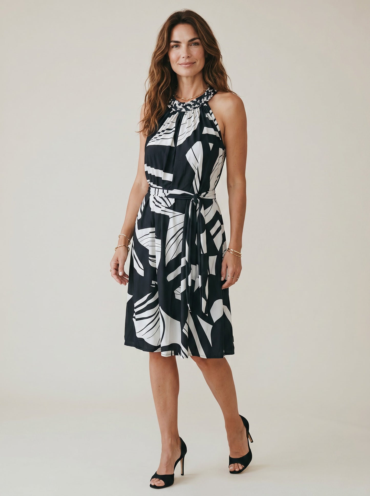 Robe courte col tressé – Absinte