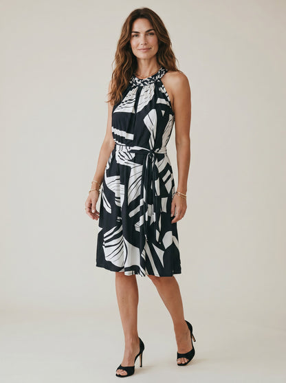 Robe courte col tressé – Absinte