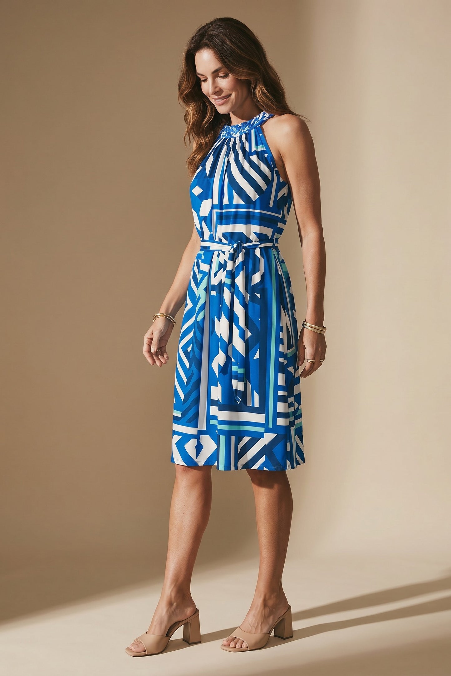 Robe courte col tressé – Absinte