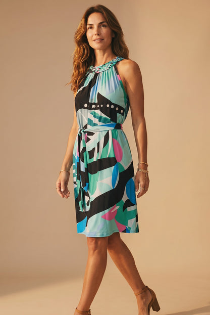 Robe courte col tressé – Absinte