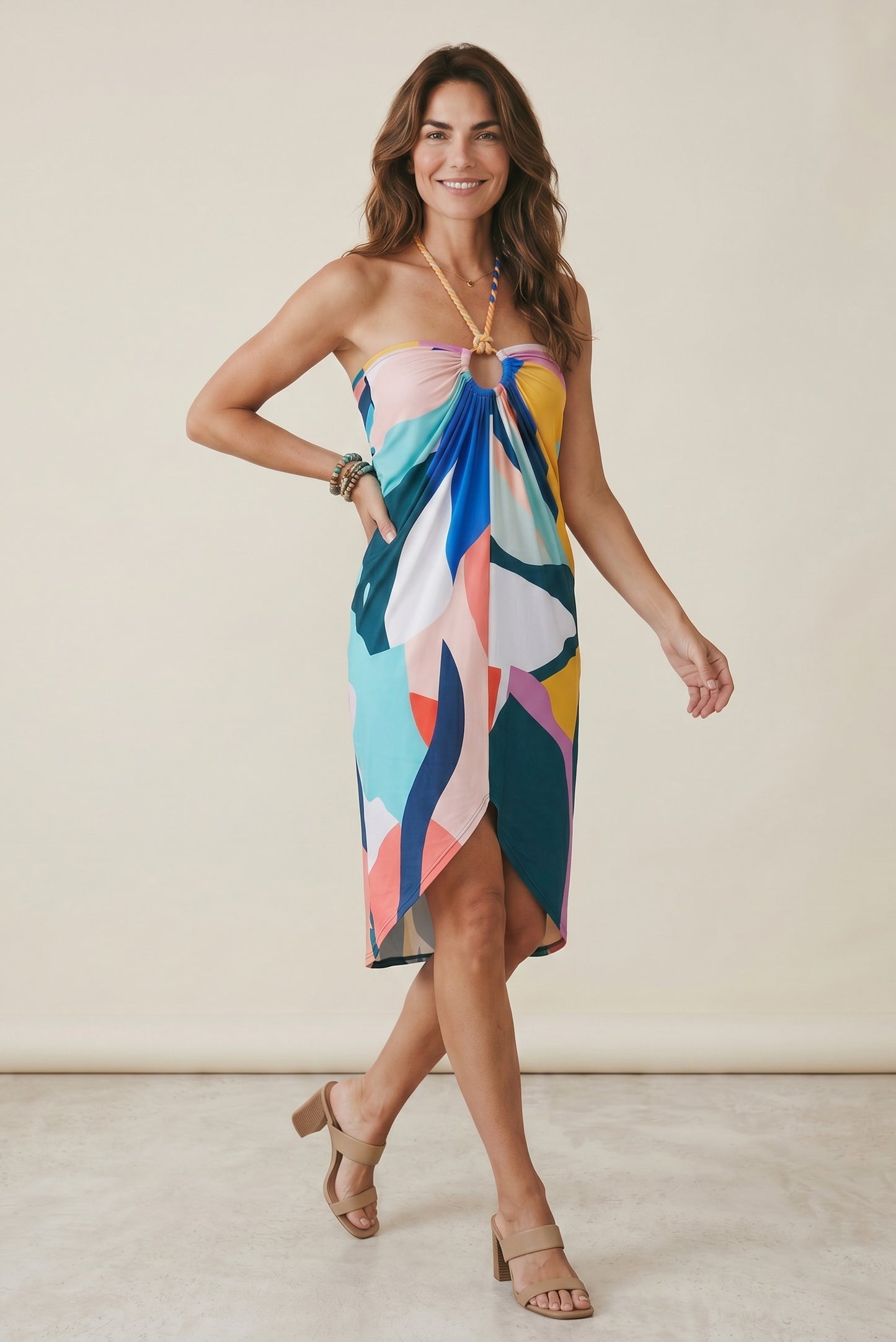 Robe fluide à lien tressé - Alveria