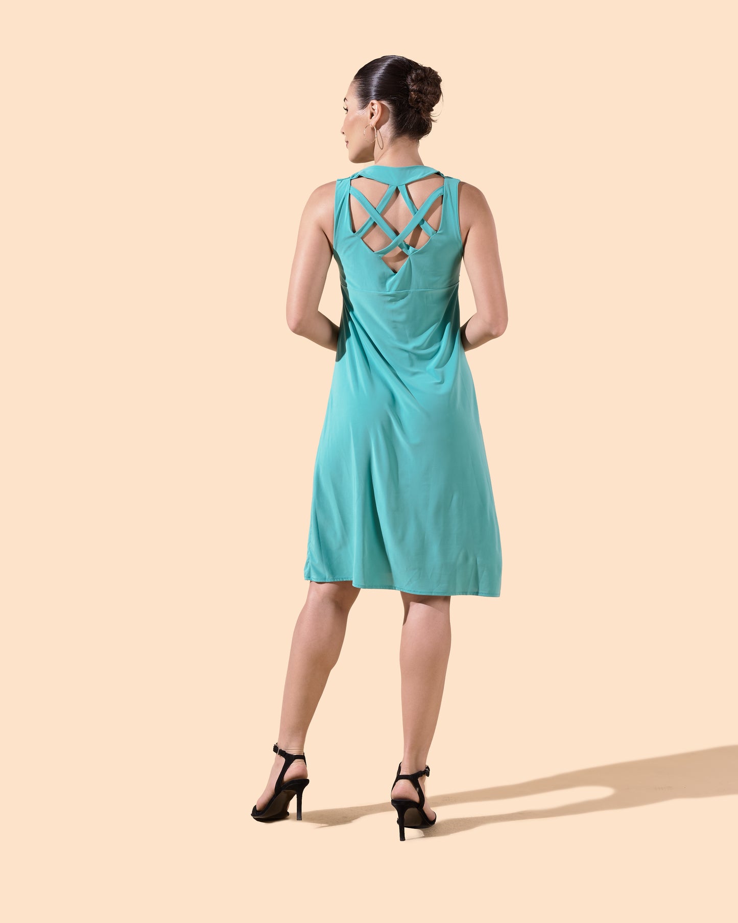 Robe courte col V - Amélia