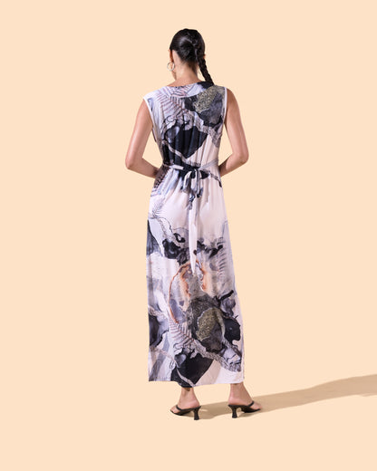 Robe longue col bénitier - Belina