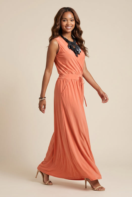 Robe longue cache-cœur - Bovari