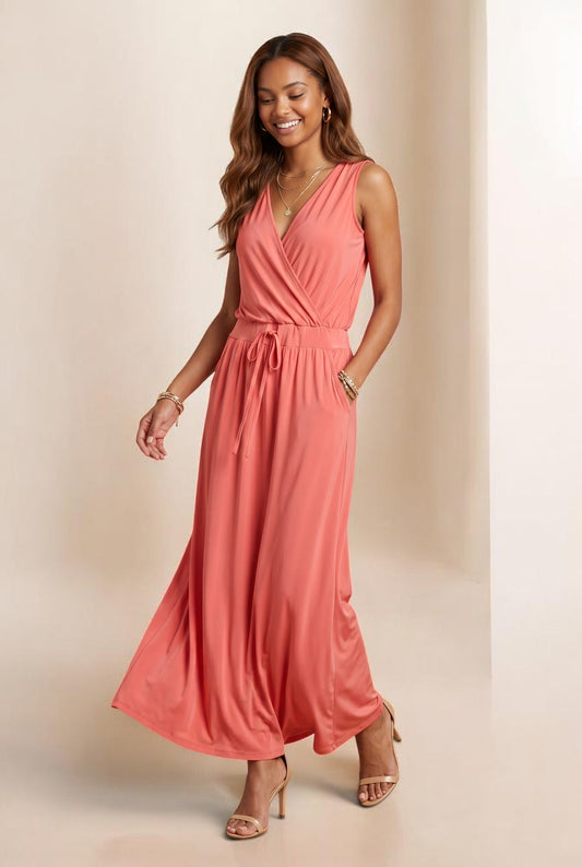 Robe longue cache-cœur - Bovari