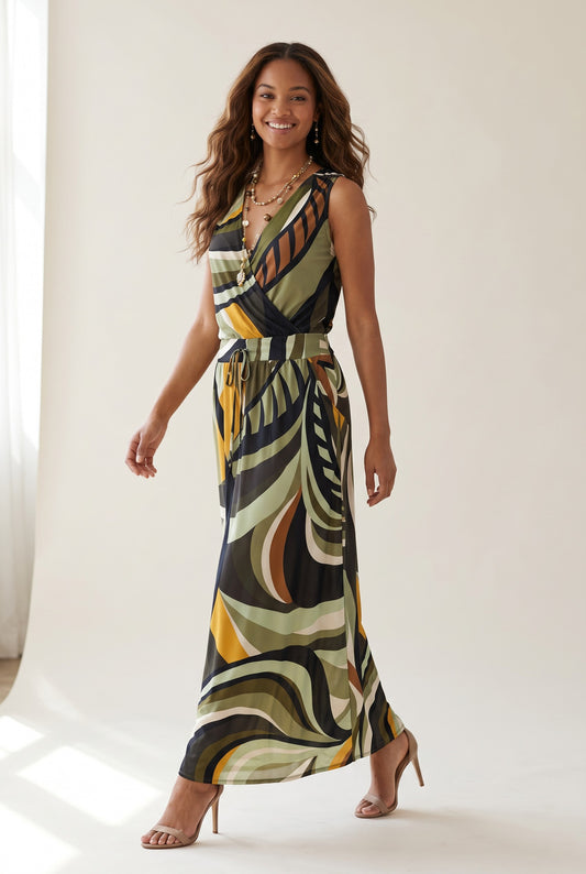 Robe longue cache-cœur - Bovari