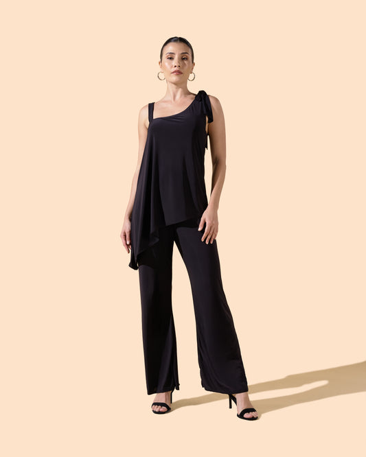 Combinaison pantalon asymétrique noire