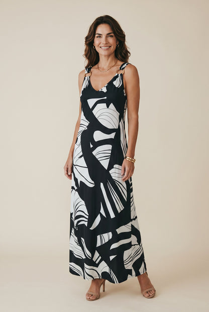 Robe longue dos plongeant - Jade