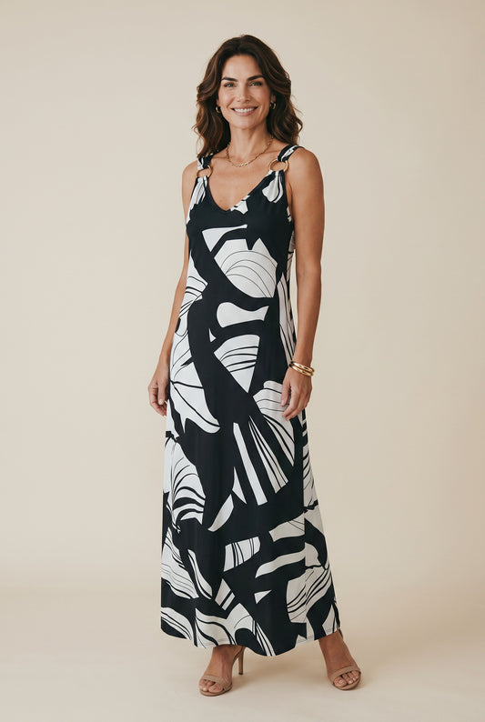Robe longue dos plongeant - Jade