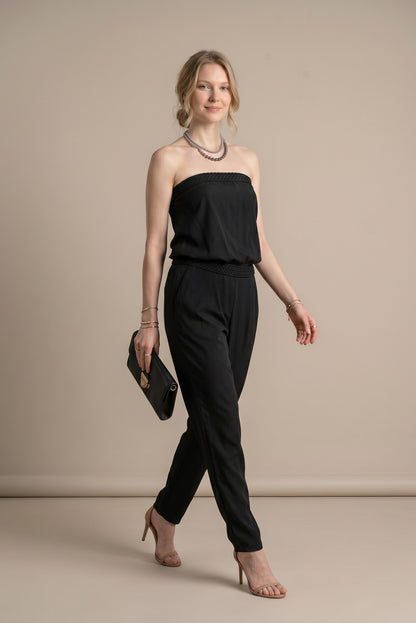 Combinaison pantalon bustier fluide – Petra