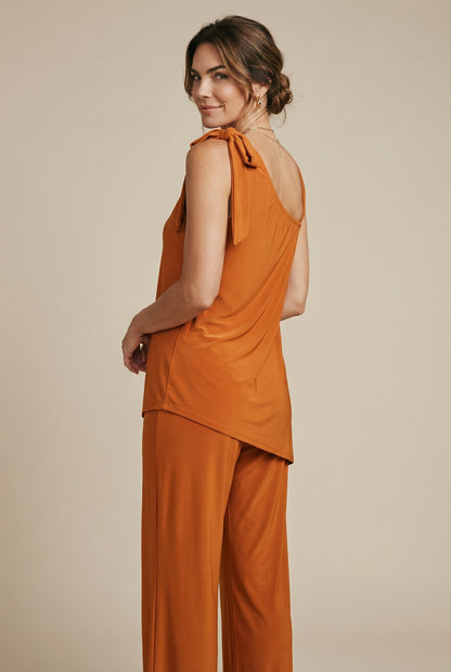 Combinaison pantalon asymétrique marron