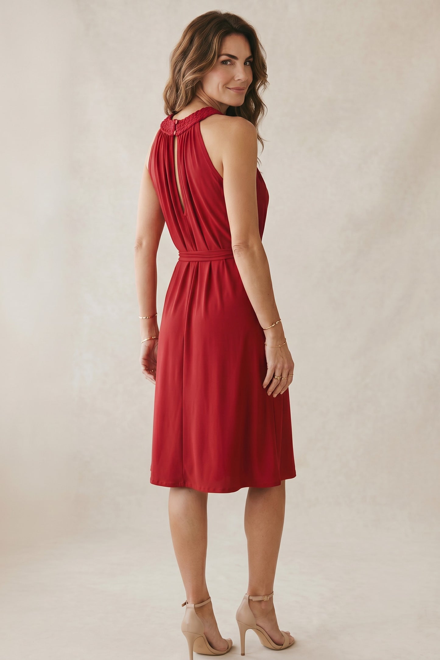 Robe courte col tressé – Absinte