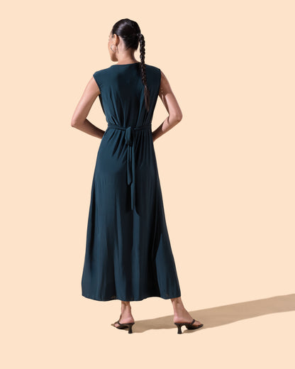 Robe longue col v - Betty