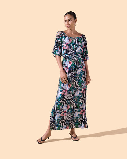 Robe longue col bateau - Brisa