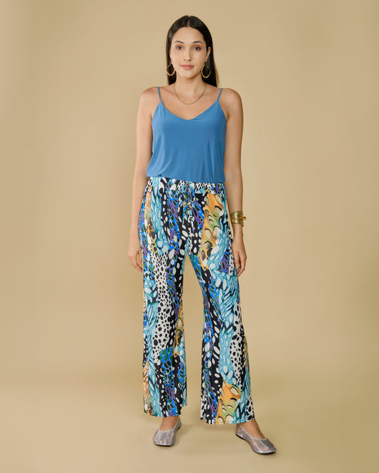 Petrol blue strappy top - Tabato