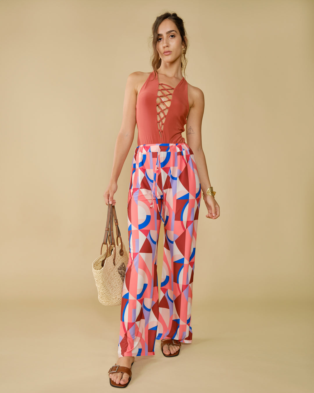 Pantalon fluide imprimé Vassy Claudia Osanna – Osanna Creazione