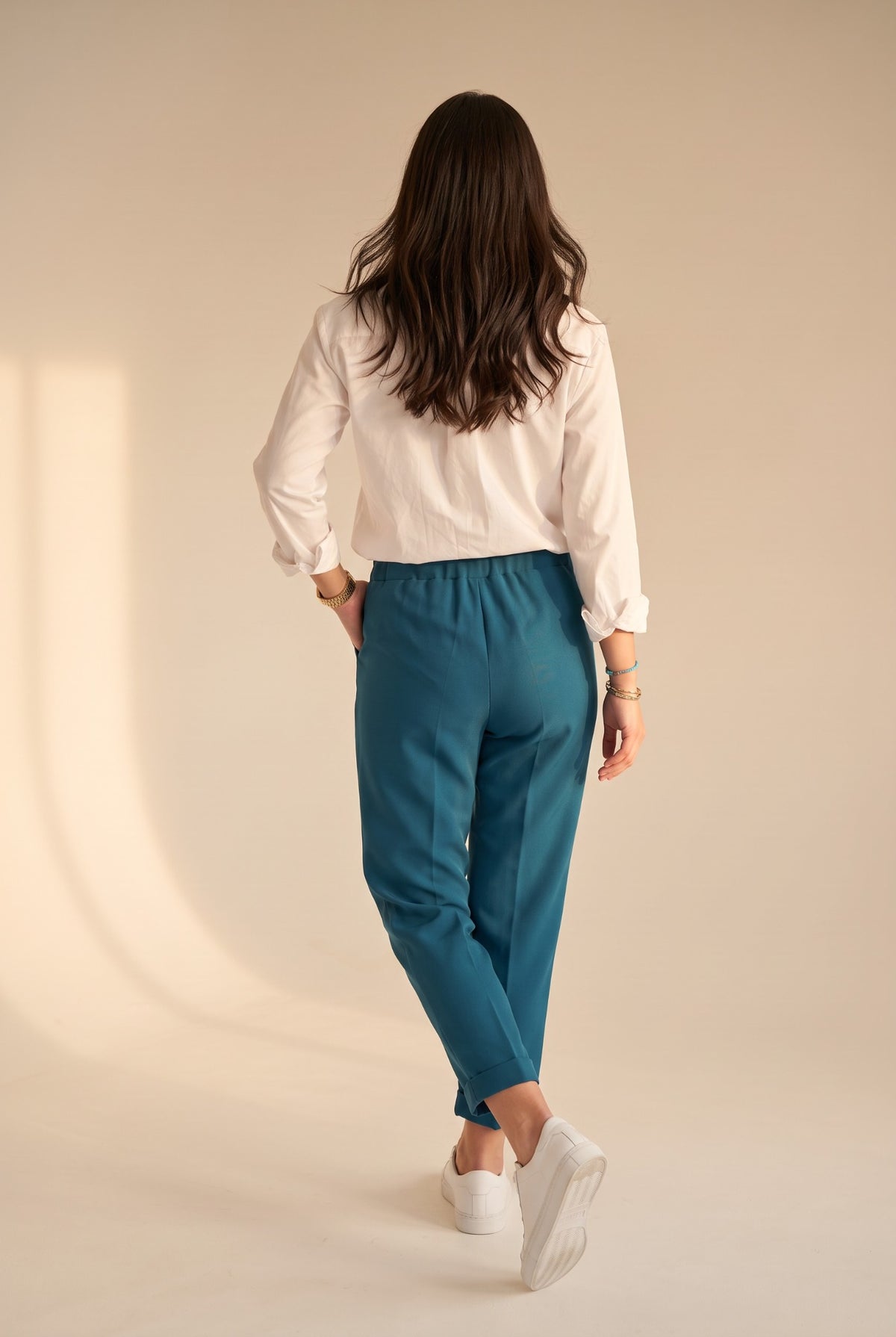 Pantalon SAMY bleu femme, vue de dos – Sélection OSANNA