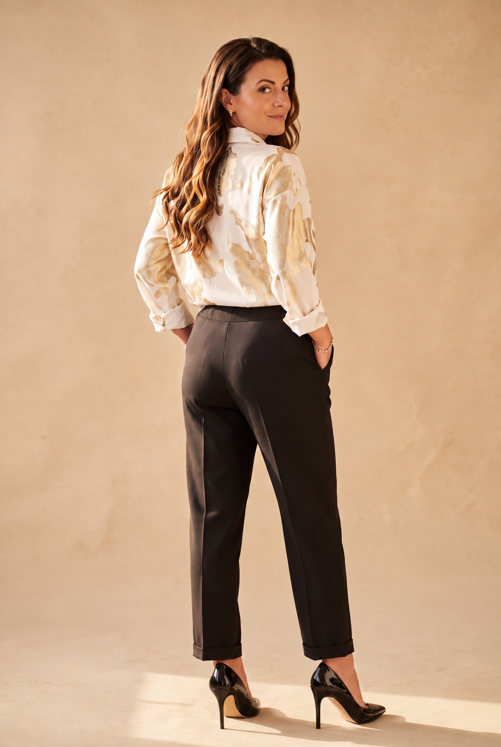 Pantalon SAMY noir femme, vue de dos – Sélection OSANNA
