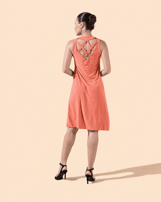 Robe courte col V - Amélia