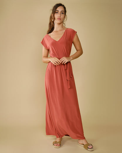 robe-femme-terracotta-ceinture