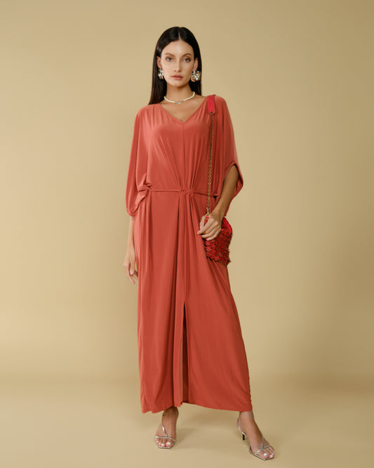 robe-ete-fluide-femme-orange-longue